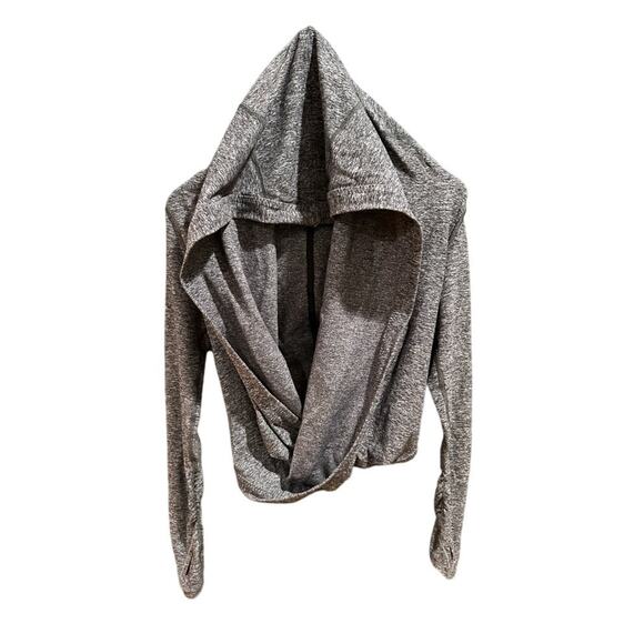 Ivivva by Lululemon Athletic Shrug Heather Grey Wrap Waist Size 12 Girls - Picture 3 of 4